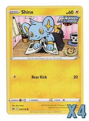 Pokémon-NM Playset(X4)-Shinx (39)-039/159-Crown Zenith - Image 1 of 2