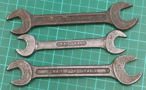 3 x Vintage Schneckenmarke, Whitworth / BSF, Maulschlüssel, Made in England - Bild 1 von 12