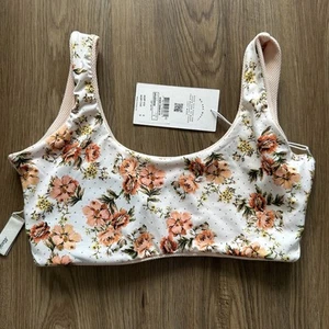 MAAJI Reversible Pink Floral Pattern Swimsuit Top Women's Small Bikini NEW - Picture 1 of 8