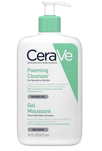 CeraVe Foaming Cleanser for Normal to Oily Skin 473ml with Niacinamide-RRP£18.50 - Picture 1 of 1