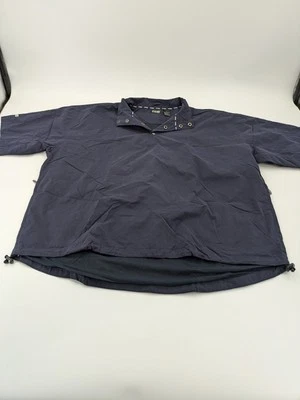 Chaqueta Ping Hombres XL Azul Microfibra Viento Camisa Pullover Monograma en la Manga Foto 1 de 4