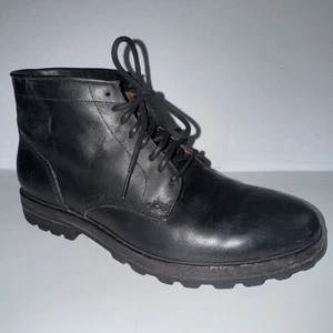 Frye Lace-up Boots Men’s Size 8 D Black Leather Bootie Clean - Picture 1 of 9