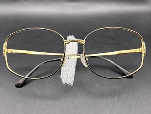 Marco óptico de gafas Gucci vintage negro/dorado 58-17-135 - Imagen 1 de 11