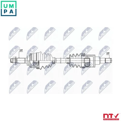 DRIVE SHAFT NPW-SU-033 FOR SUZUKI M15A 1.5L 4cyl SWIFT III - Image 1 of 4