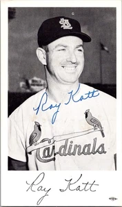 Ray Katt St. Louis Cardinals Vintag Team Issued Postcard Auto Autographed Signed - Picture 1 of 1