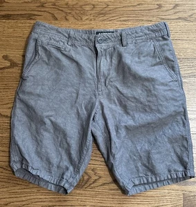 Pantalones cortos para hombre Express Classic Fit 31” gris mezcla de algodón y línea entrepierna de 10” - Imagen 1 de 9