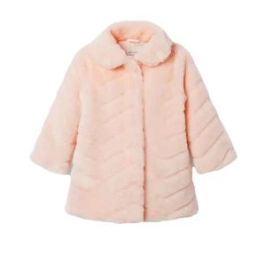 Janie and Jack Luxus Kunstfell Mantel Gr. 10 Mädchen Rosa Winter Party Urlaub - Bild 1 von 14