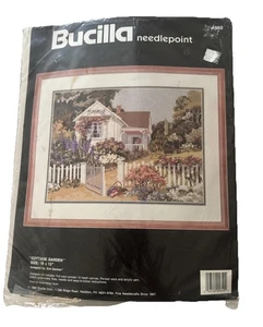 Kit de punta de aguja de jardín Bucilla Cottage 18" Erin Dertner nuevo en paquete - Imagen 1 de 6