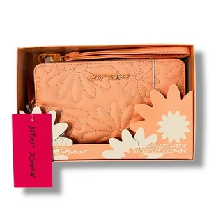 ¡Nuevo! Cartera Muñequera Betsy Johnson Z/A Acolchada Rosa Floral En Caja Nueva con Etiquetas - Imagen 1 de 6