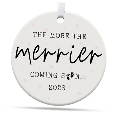 Ornamento 2026, Anuncio de Embarazo para Marido Abuelos Esperando Bebé Foto 1 de 4