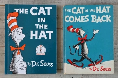 Dr. Seuss' The Cat In The Hat & Vintage 1958 Cat In The Hat Comes Back Foto 1 de 4