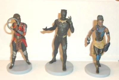 LOTE de Pantera Negra PVC Marvel Disney Pantera Negra Nakia y Shuri Suelto Foto 1 de 2