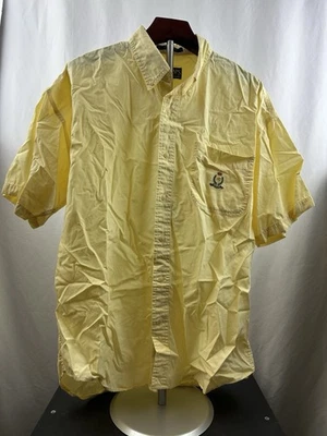 Camisa informal vintage Chaps Ralph Lauren para hombre amarilla manga corta talla grande Foto 1 de 4