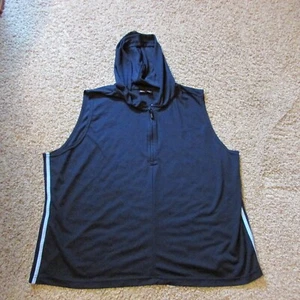 Nuevo sin etiquetas Mossimo 3X Azul Marino Sin Mangas Capucha Cremallera Completa Top Poliéster Entrenamiento - Imagen 1 de 2