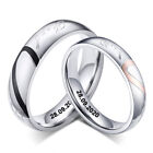 Personalized Engraving Date Name Couple Men Women Wedding Ring Eternity Promise