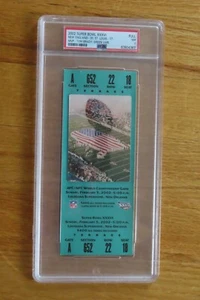TOM BRADY 1st SUPER BOWL XXXVI NEW ENGLAND PATRIOTS vs RAMS Full Ticket PSA 7 - Picture 1 of 4