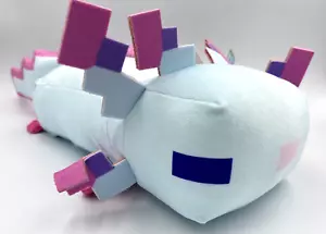 Axolotl Cyan Plüschtier aus Minecraft Videospiel groß 10 Zoll Neu mit Etikett. - Bild 1 von 6