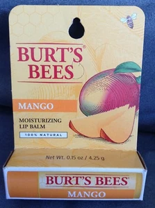 BURT'S BEES MANGO MOISTURIZING LIP BALM 0.15 OZ - BRAND NEW IN PACKAGE - Picture 1 of 3