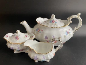 hemmersley bone china teapot sugar creamer set floral 5 Pieces - Imagen 1 de 13