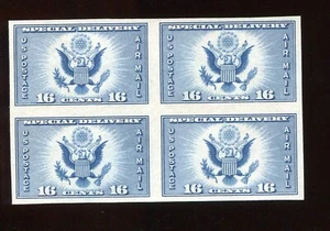 USA BRIEFMARKEN SC771 16c FLUGPOST SONDERVERSAND B4 (V878) 1935 Farley ohne Gummi - Bild 1 von 2