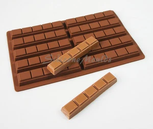 Barra de chocolate 10 celdas sección 5 trozos 35 g molde de silicona profesional caramelo N075 - Imagen 1 de 3