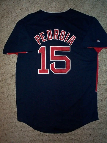($50) Boston Red Sox DUSTIN PEDROIA mlb Jersey YOUTH KIDS BOYS (L-LG-LARGE) Cover