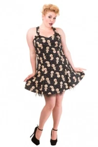 Voodoo Puppenkleid L UK 14 Banned Mini Halloween Alternative - Bild 1 von 3