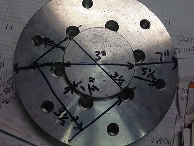 ALUMIMUM FAN SPACER DIESEL GENERATOR SET  TO ADAPT LARGE FAN TO DIESEL AND GAS - Image 1 of 4