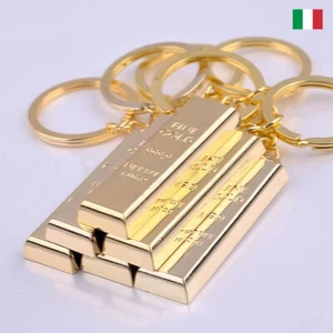 Portachiavi Auto Borsa con lingotto d'oro di colore Oro - Foto 1 di 4