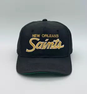 Cappello Berretto Snapback New Orleans Saints NFL Sports Specialties Youngan Vintage Script - Foto 1 di 17