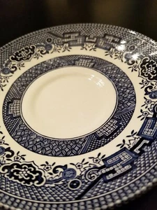 Vintage Churchill Blue Willow 1 Piece Cup Saucer Excellent! England 5.5 in. - Picture 1 of 4