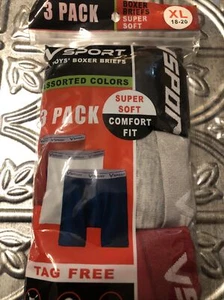 Boys Boxer Briefs CL 18-20 3 Pack V Sport Comfort Fit 3 pack - Picture 1 of 3