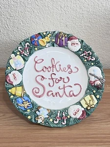 Vintage Fitz & Floyd Omnibus 9" Plate Christmas Cookies for Santa 1994 - Picture 1 of 8