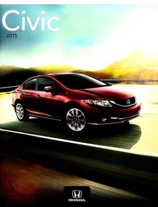 2015 HONDA CIVIC—18 PAGE US SALES BROCHURE—COUPE + SEDAN—SE Si EX HF HYBRID—NEW - Foto 1 di 1