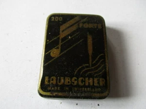 Agujas de gramófono antiguas raras lata de agujas Laubscher - Imagen 1 de 2