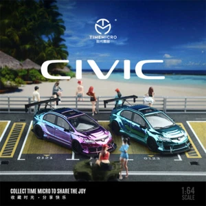 Modellino auto Time Micro 1:64 Civic placcato blu/viola blu pressofuso - Foto 1 di 10