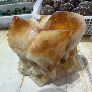 6.5LB Natural citrine quartz cluster freeform mineral specimen energy healing - Imagen 1 de 20