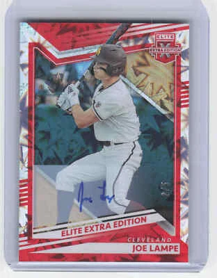 2022 Panini Elite Extra Edition #92 Joe Lampe Red Signatures #/5 - Image 1 of 2