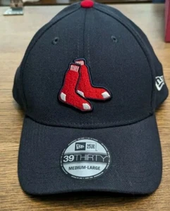 New Era Boston RED SOX Logo 39Thirty Medium-Large Stretch Fitted Hat Cap - Picture 1 of 6