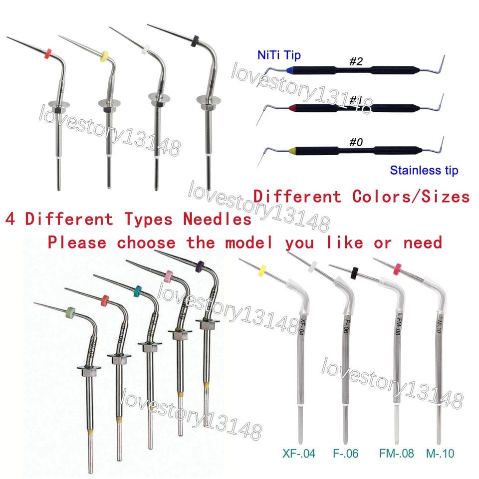 Sistema de endo dental 4 tipos obturación percha gutta pluma punta agujas tapón térmico Foto 1 de 1