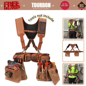 TOURBON Cinghia Attrezzi Sospensioni Borsa Trapano Carpentiere Telaio Gilet Resistente - Foto 1 di 24