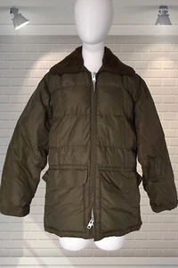 Fab Vintage Quilted Nylon Goose Down Grunge Jacket - Comfy Brand - Talon Zipper - Picture 1 of 6
