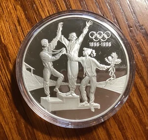 Australia 1993 Olympic 100th 1996 Champions 20 Dollars Proof Silver Coin(COA) - Picture 1 of 4