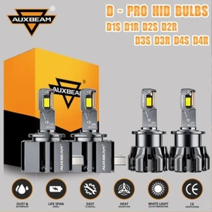 AUXBEAM D1S D2S D3S D4S D5S D8S LED Headlight HID Bulbs 70W Cold White 22000LM - Picture 1 of 17