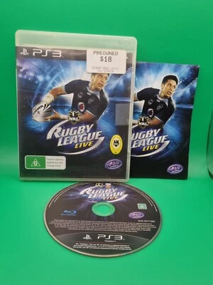 NRL Rugby League Live Playstation 3 PS3 Complete W Manual - Very Good Condition - Image 1 of 3