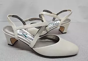 Neu im Karton Ros Hommerson Pauly Knochen Microtouch Stoff Pumps Größe 8,5 M 2,5" Riemchenabsatz - Bild 1 von 11