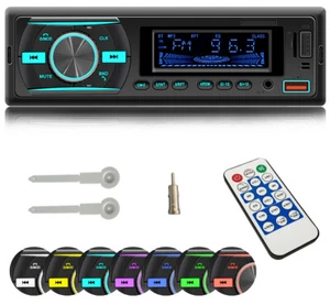 iFreGo MP3 MIT 2X USB MP3 KFZ Autoradio AUX-IN 1 DIN SD Bluetooth Musik 7 Farben - Bild 1 von 10