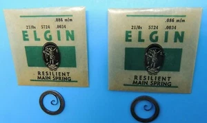 Genuine Elgin Resilient Watch Mainspring 5724 21/0s Watchmaker Parts 2 ea USA - Picture 1 of 1