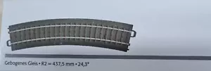 Märklin 24224 Vía Curvada .R437,5 MM,24,3 grados para 24611 y 24612 - Imagen 1 de 2