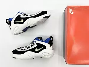 1995 Nike Air Lambaste weiß Varsity blau schwarz Gr. 7 Herrenschuh Vintage. - Bild 1 von 9